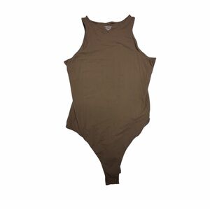 SKIMS Brown Sleeveless Scoop Neck Bodysuit Neutral Stretch  large